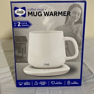 Sealy coffee mug & mug warmer                NWT